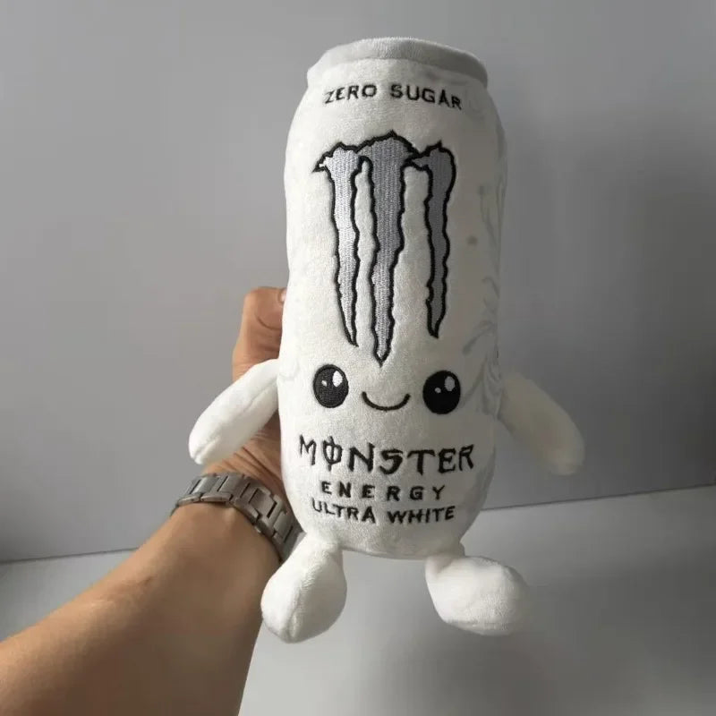 Monster Energy meme plushie Zero Sugar can design close-up
