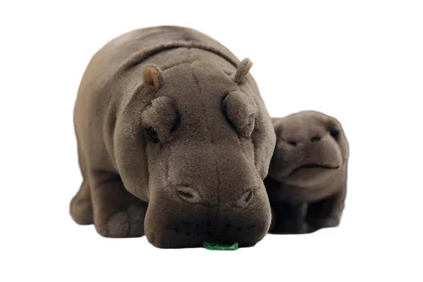 Moo Deng baby hippo stuffed animal back view showcasing PP cotton fill shape and plush construction quality
