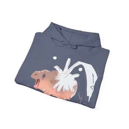 Moo Deng baby pygmy hippo hoodie giftwrap presentation, animal conservation awareness sweatshirt
