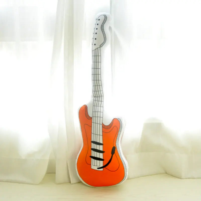 Music theme plush pillow reversible double sided feature shown from back and front