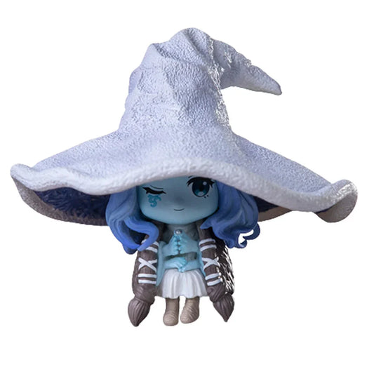 Mystical blue-robed witch figurine from fantasy action RPG game collectible
