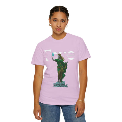 Mythcore aesthetic shirt folded stack showing washed green tone

