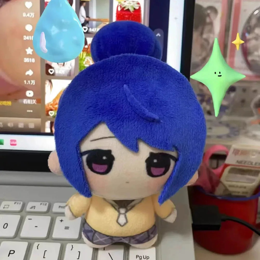 Nadeshiko plush and Rin plush side by side 10cm handmade anime figures
