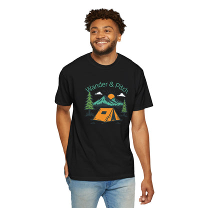 Nature inspired graphic tee in a beautiful garment-dyed terracotta color
