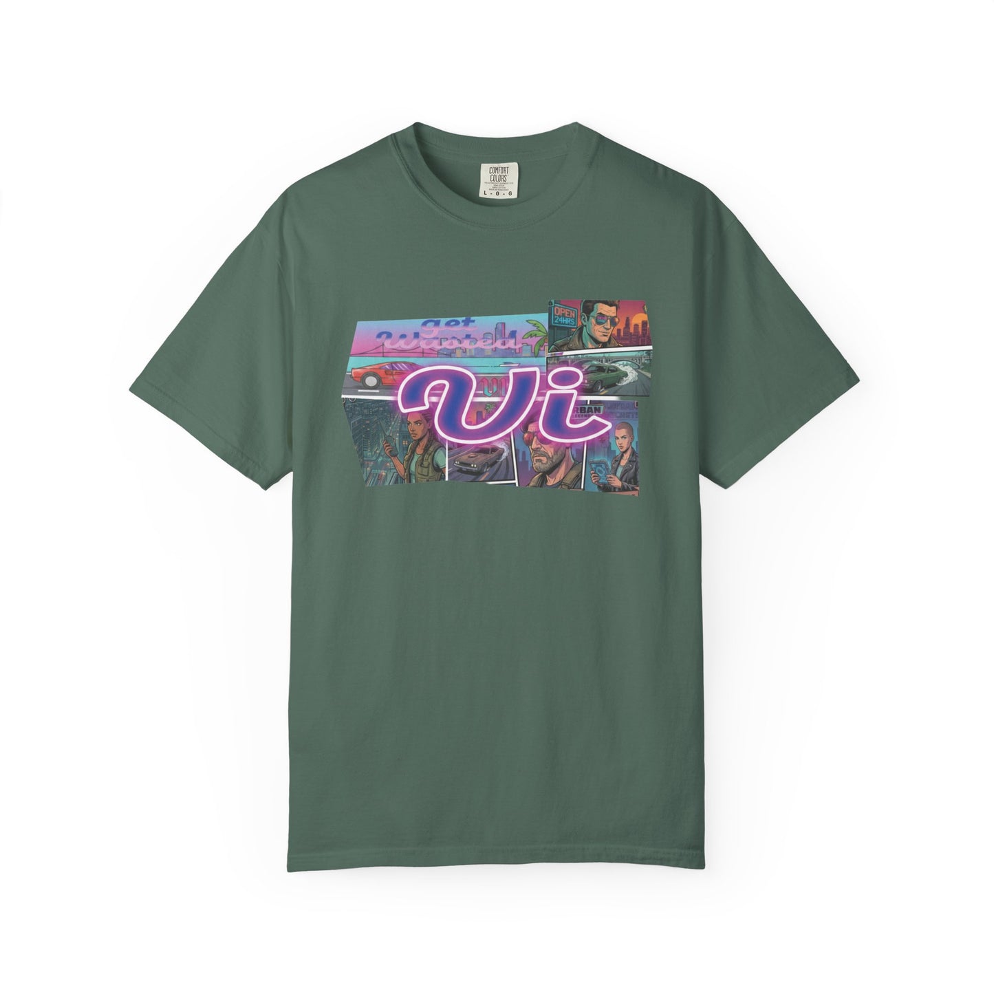 Neon Florida sunset graphic shirt