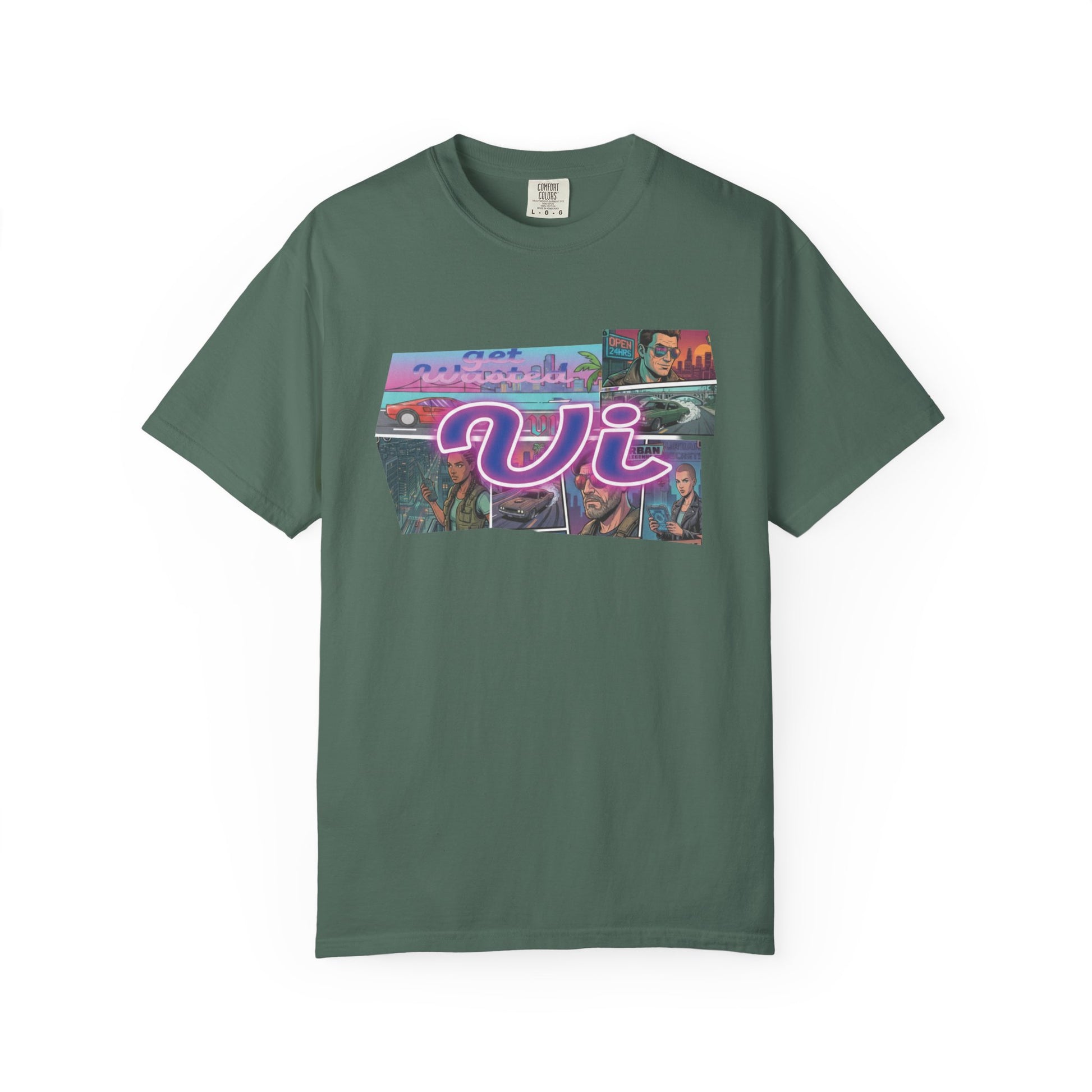 Neon Florida sunset graphic shirt