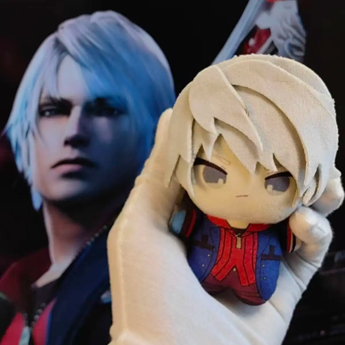 Nero plush white hair demon hunter fan art merchandise
