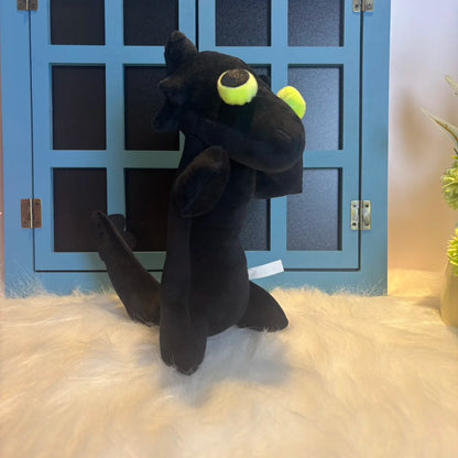 Night Fury plushie soft cotton fabric texture detail close up