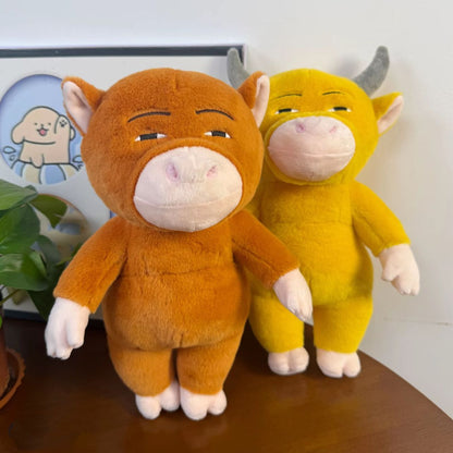 Niu Lai and Niu Lai Ma plushie set viral meme cow duo