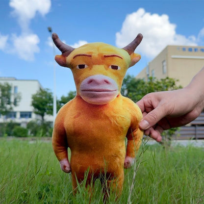 Niu Lai plushie viral meme cow collectible soft toy white background