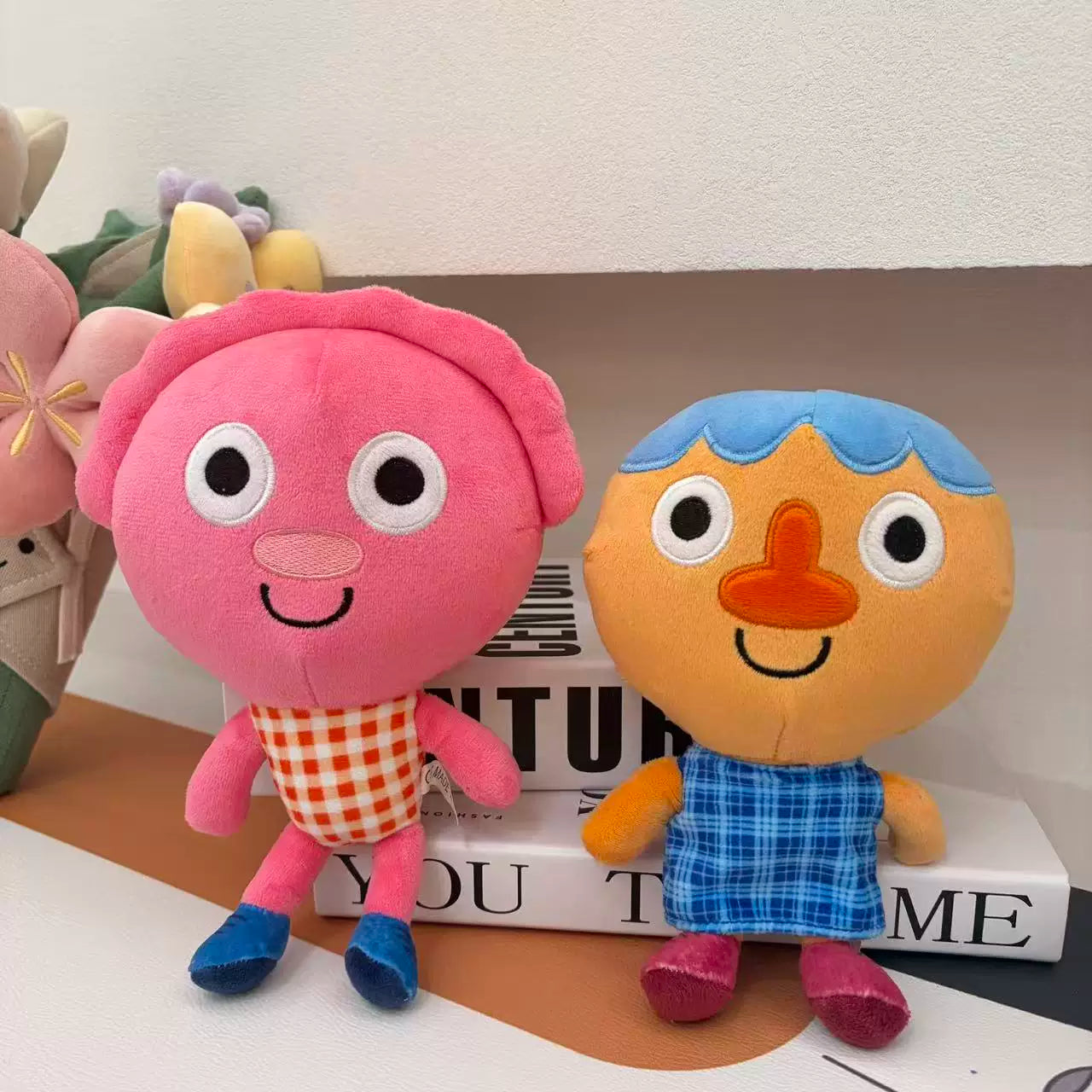Noodle and Blossom stuffed animal What's Your Name song characters
