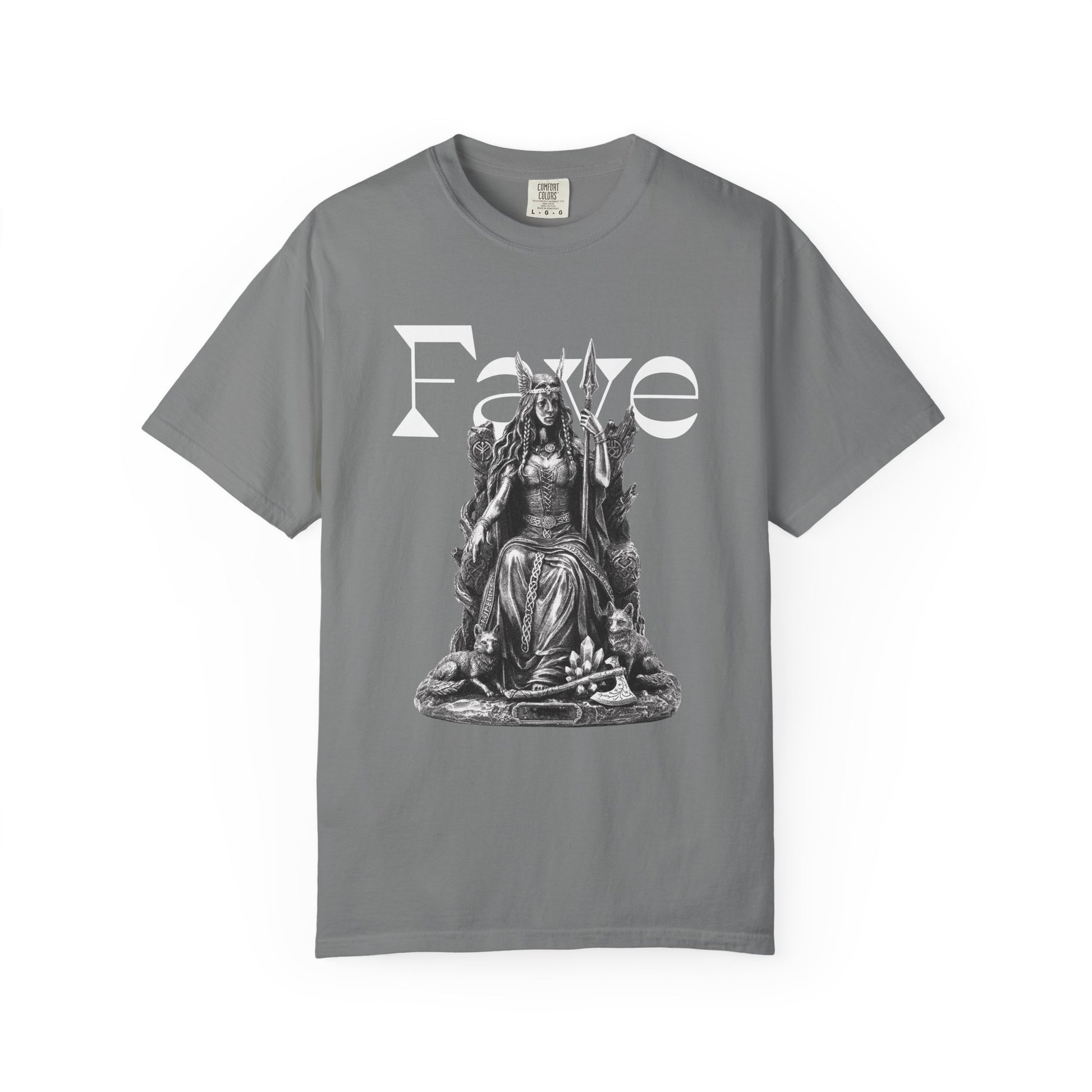Norse goddess shirt front print reading Death was supposed to be the end
