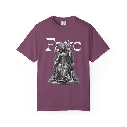 Occult Norse aesthetic shirt back view with sewn in label detail
