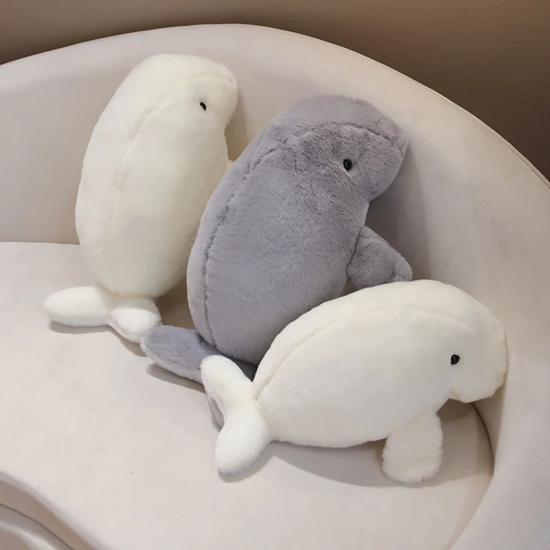 Ocean animal pillow gray 50cm on bedroom shelf decor