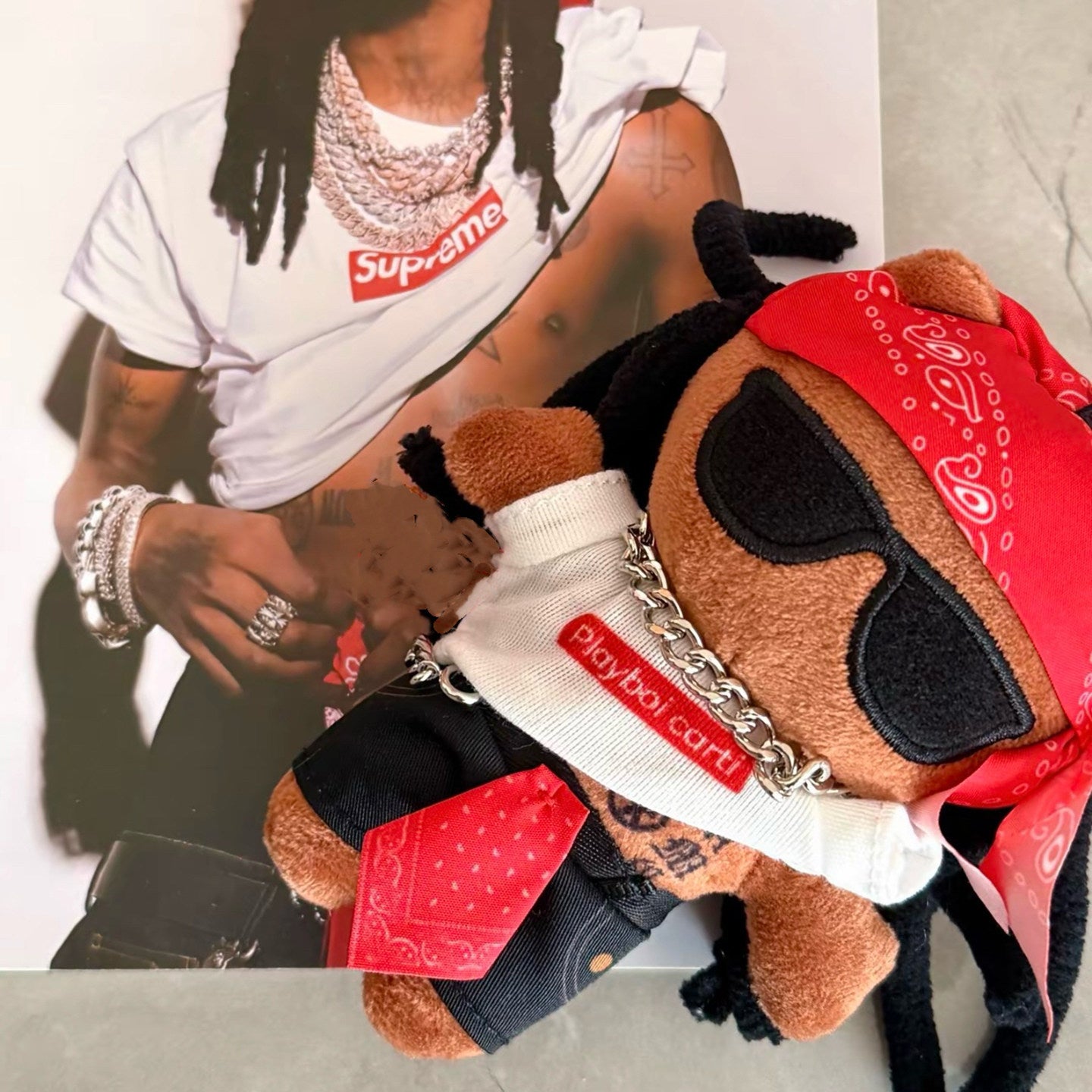Opium aesthetic Playboi Carti plush collectible keychain
