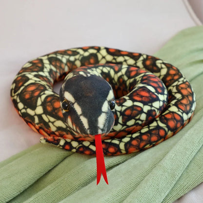 Orange snake plushie giant funny snake plush prank toy gift box