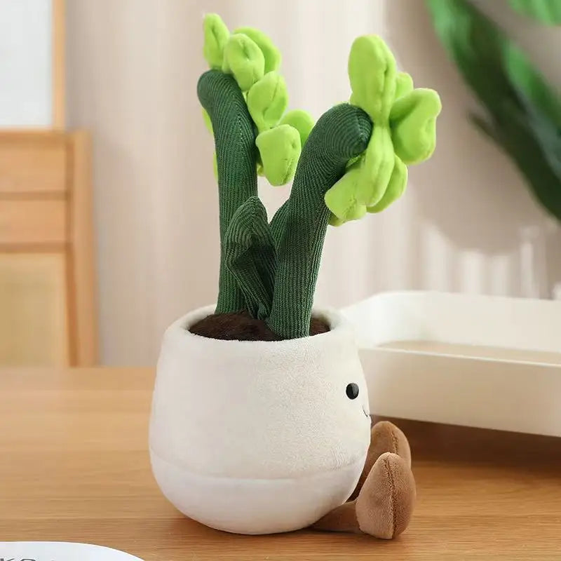 Orchid flower artificial plush toy kawaii desk decoration