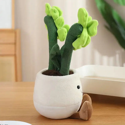 Orchid flower artificial plush toy kawaii desk decoration