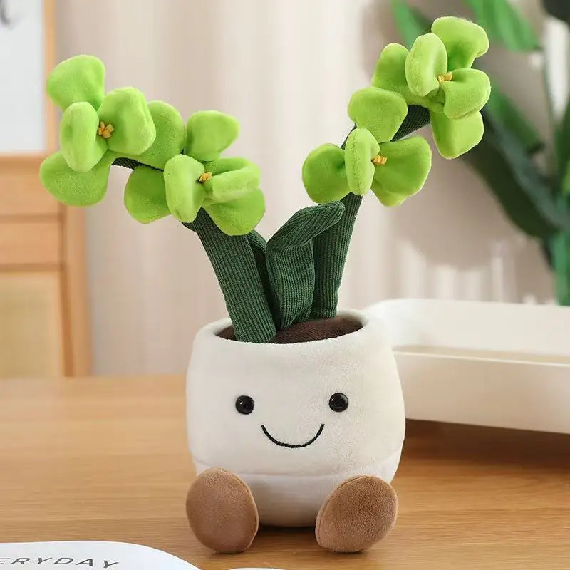 Orchid gift idea plush flower toy wrapped for gifting