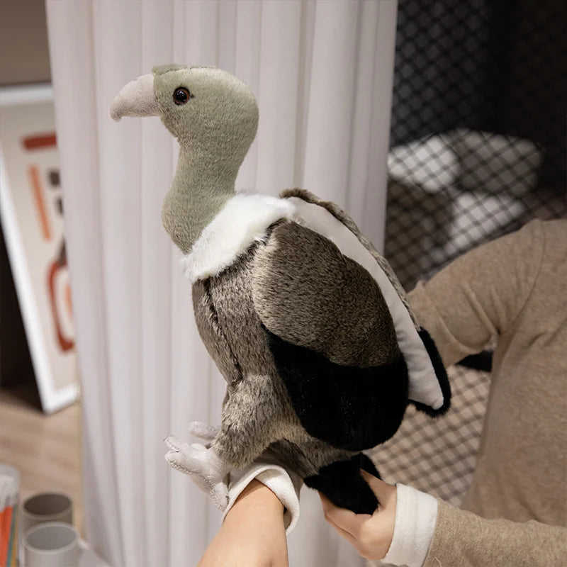Ostrich variant handmade stuffed animal 35cm height shown as quirky stuffed animal gift
