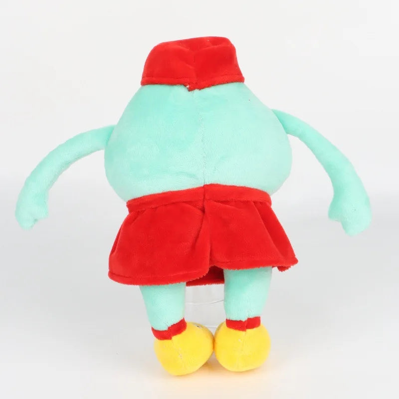 Overhead angle indie horror comedy game plushie soft huggable fan collectible
