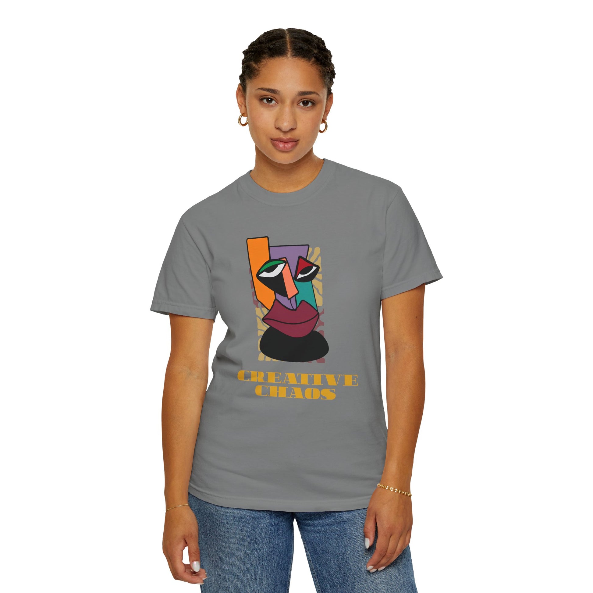 Painter gift shirt with geometric face artwork