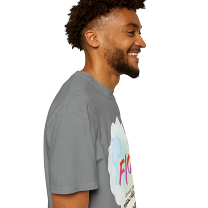 Pastel watercolor yume tee with brushstroke lettering on garment-dyed cotton