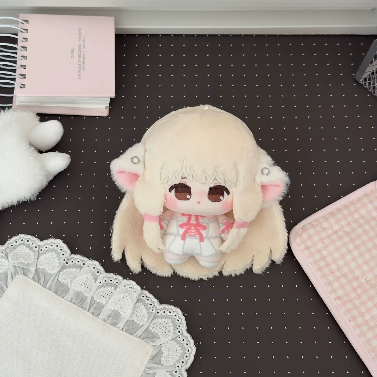 Persocom plush collectible showing full body cotton fabric and stitching detail