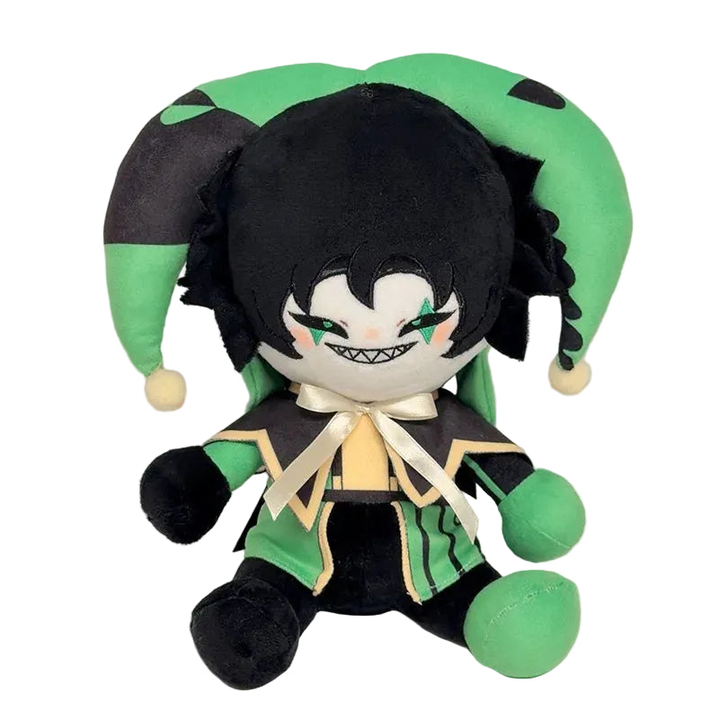 Pierrot plush stuffed animal from a popular psychological horror visual novel, soft 25cm collectible
