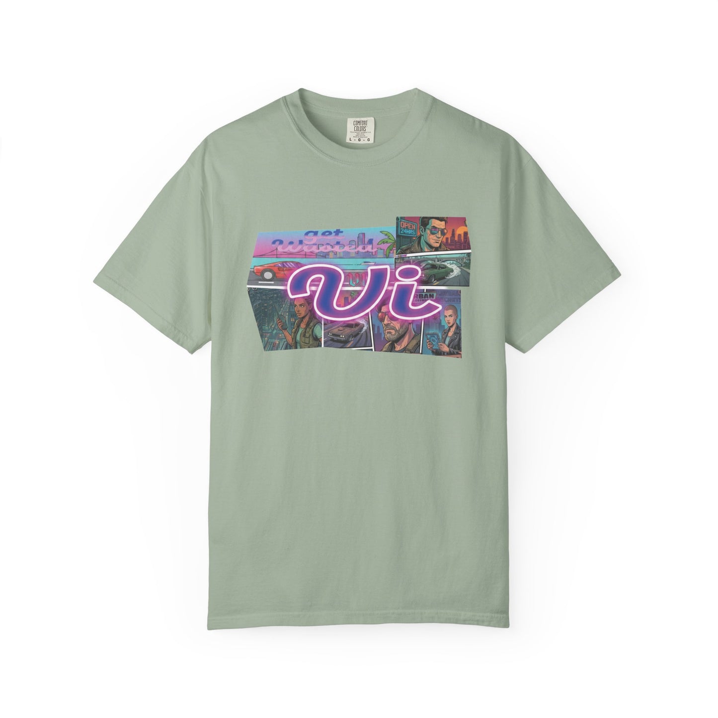 Pink and purple vice aesthetic tee
