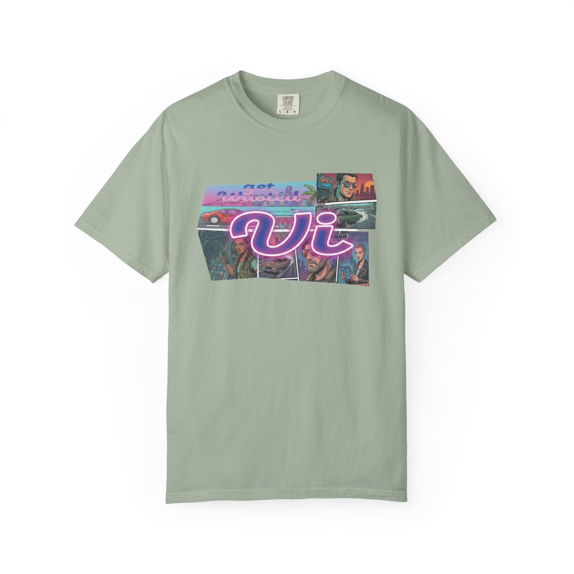 Pink and purple vice aesthetic tee
