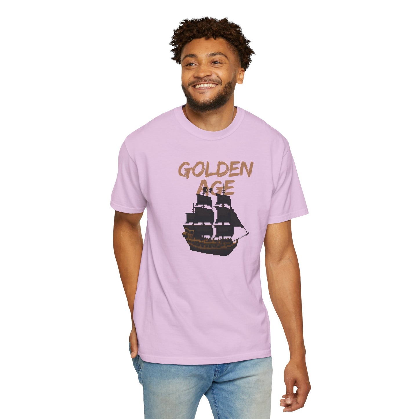 Pirate aesthetic clothing styled with bandana and leather bracelet accessories
