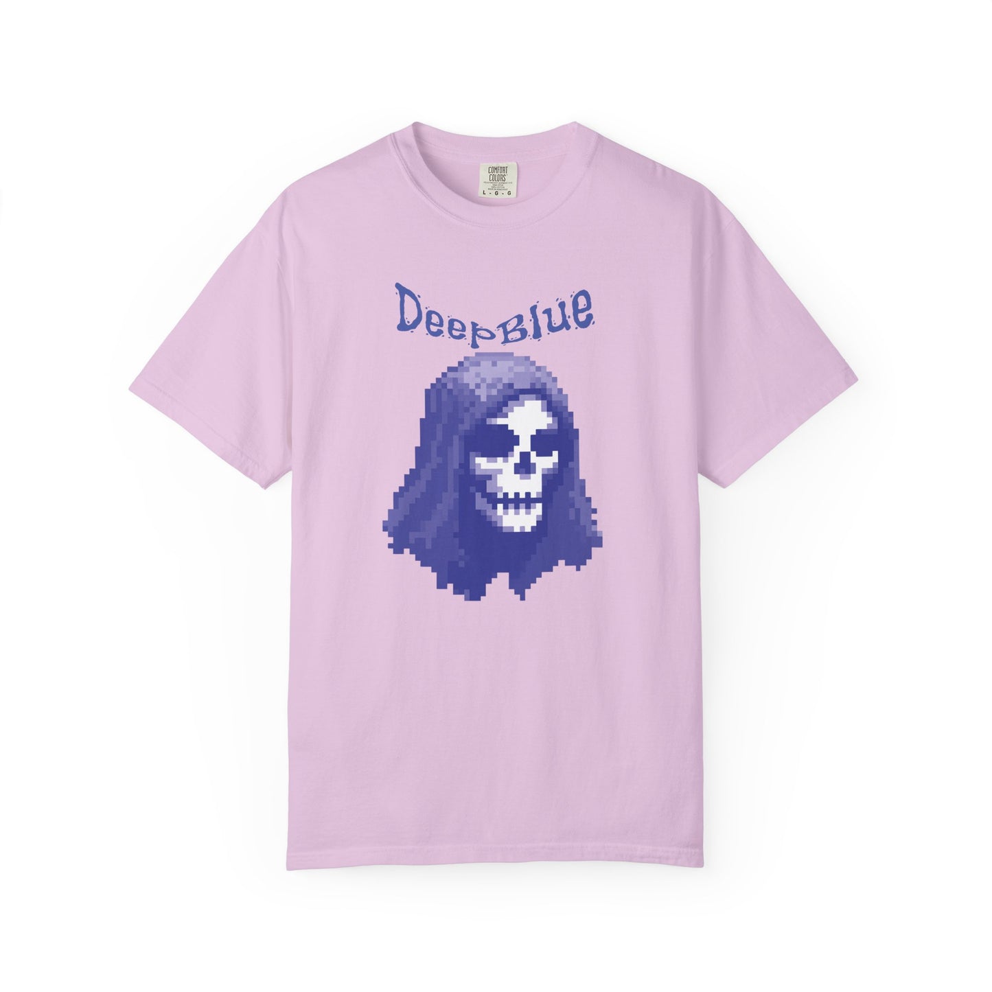 Pixel art fashion unisex tee featuring Jolly Roger glitch design
