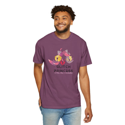 Pixel catgirl tee worn with a beanie for a soft cozy autumn outfit
