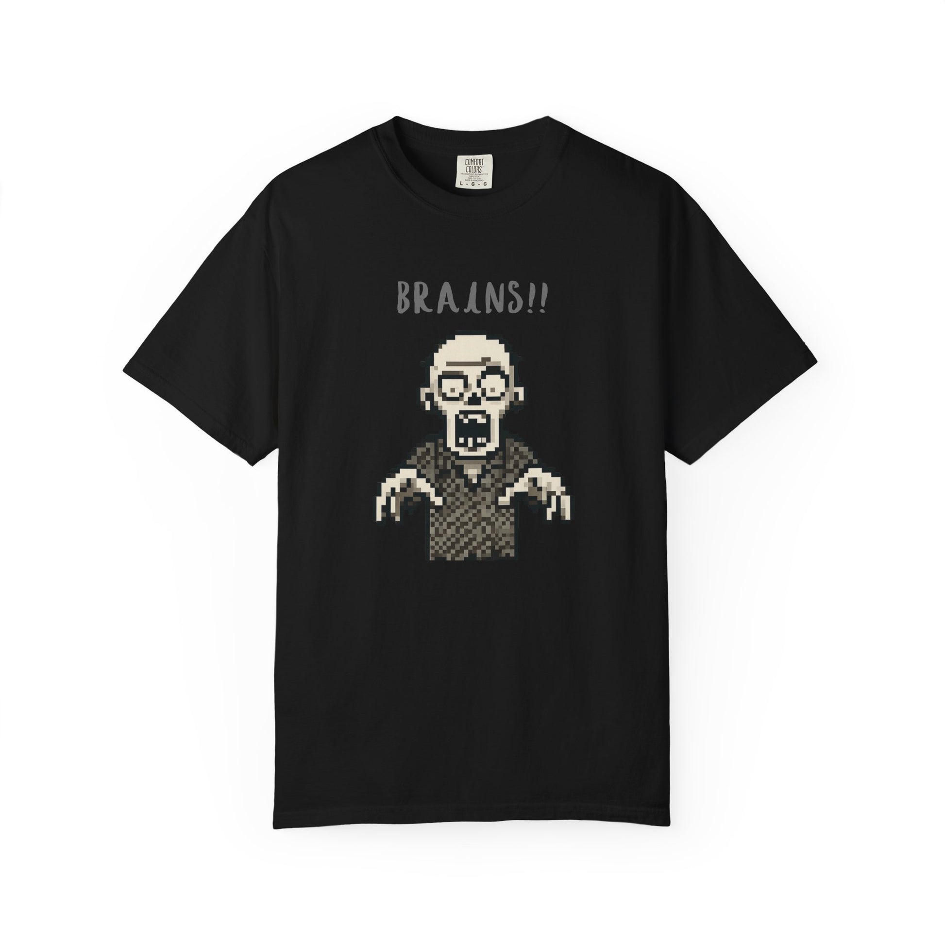 Pixel zombie graphic t-shirt for retro gaming fans.