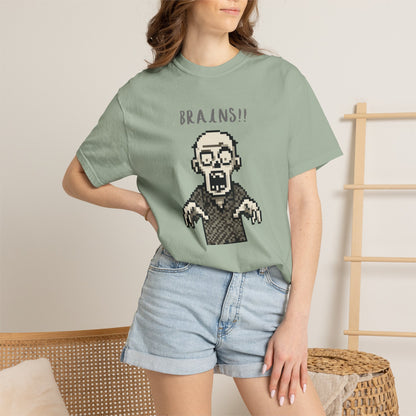 Pixel zombie graphic tee for gamers.