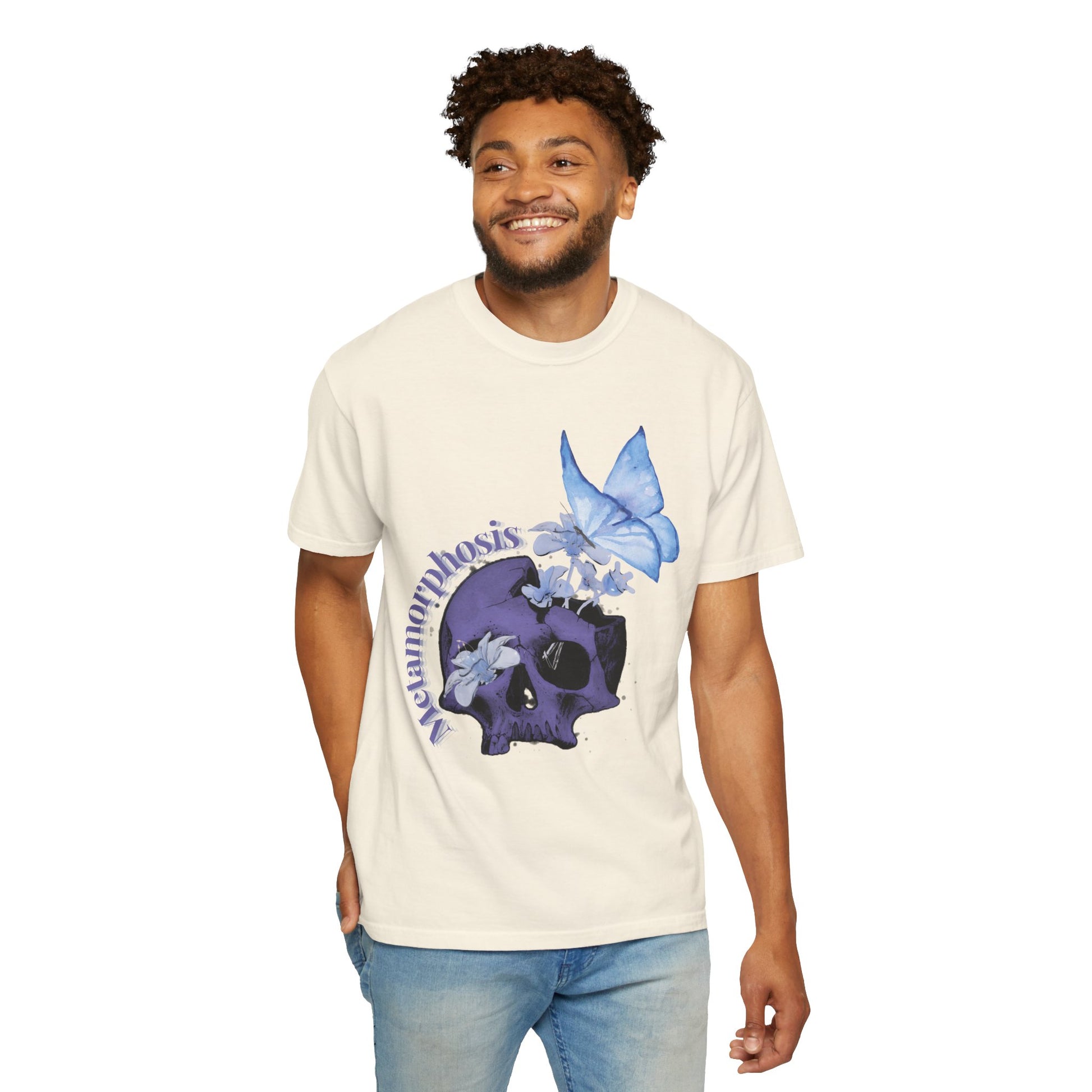 Plant Lover Gothic Tee back view showing the relaxed unisex silhouette