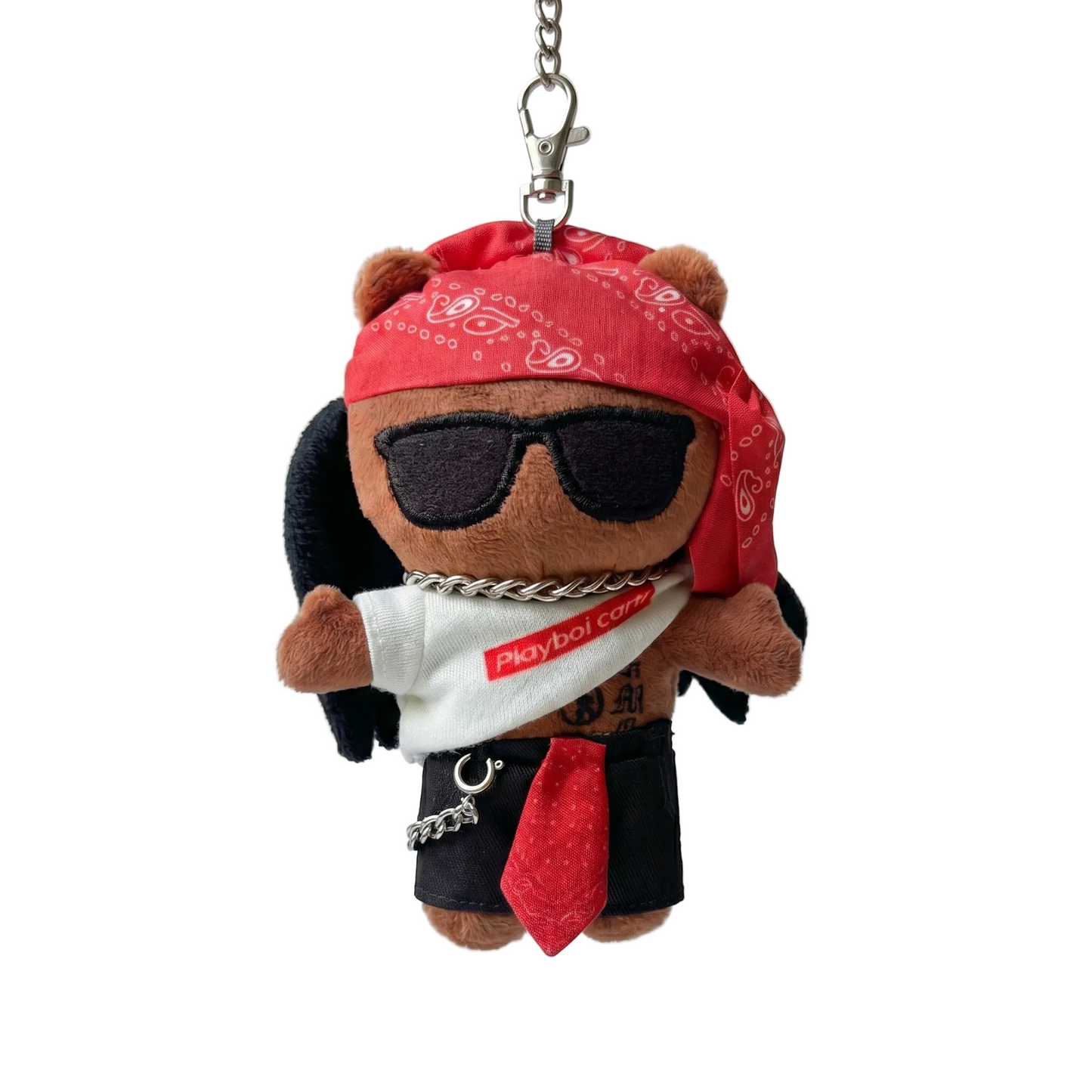 Playboi Carti plush keychain fan art 13cm Supreme FW25 inspired
