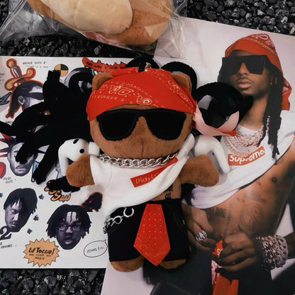 Playboi Carti rage rap fan art plushie 13cm size comparison
