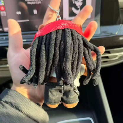 Playboi plush mini figure keychain clip-on accessory
