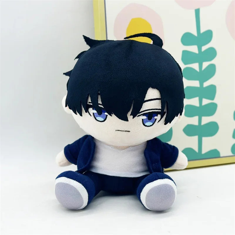 Plush Jin Woo and Cha Hae-In Solo Leveling plush set front view