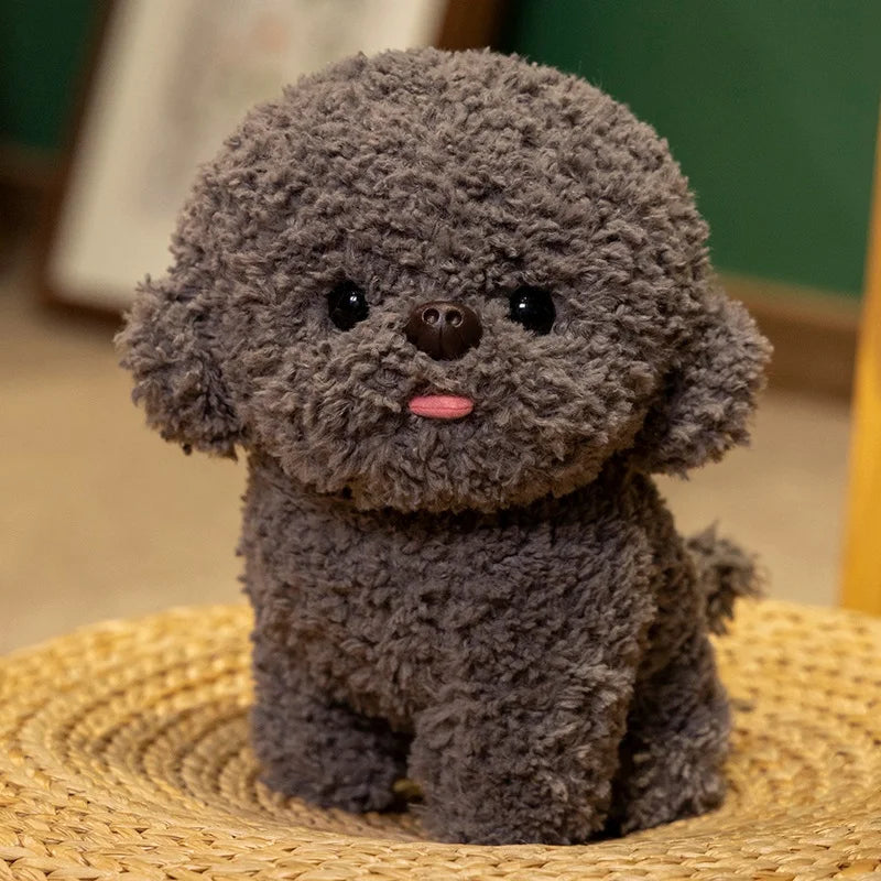 Poodle plush pillow soft fluffy dog toy white 20cm kawaii