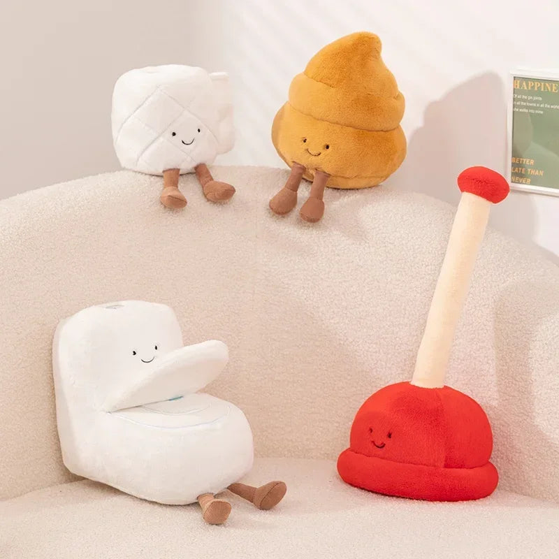 Poop plushie kawaii brown novelty stuffed animal funny gag gift 20cm