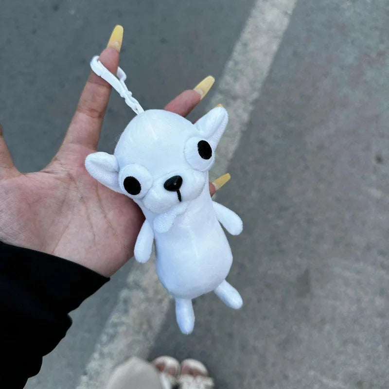 Portable chihuahua plush animal keychain accessory