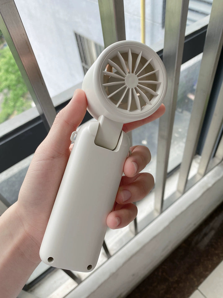 Portable handheld cooling fan with TEC semiconductor cooling element and LED digital display