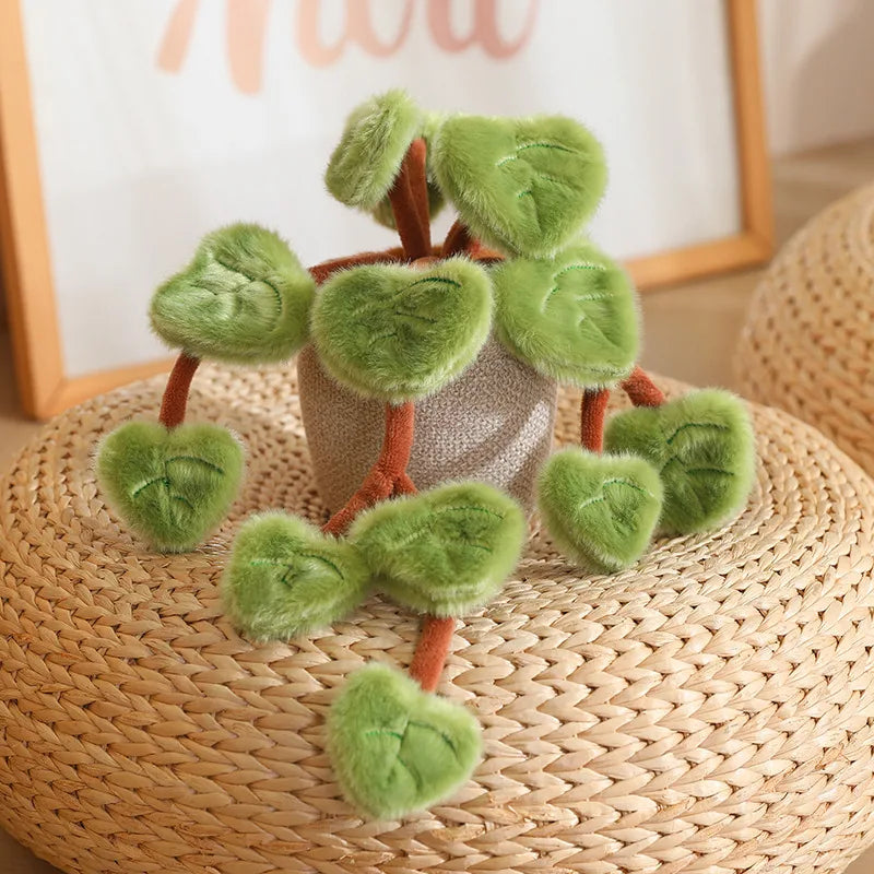 Poseable plant toy trailing vine pothos plush styled in multiple arrangements
