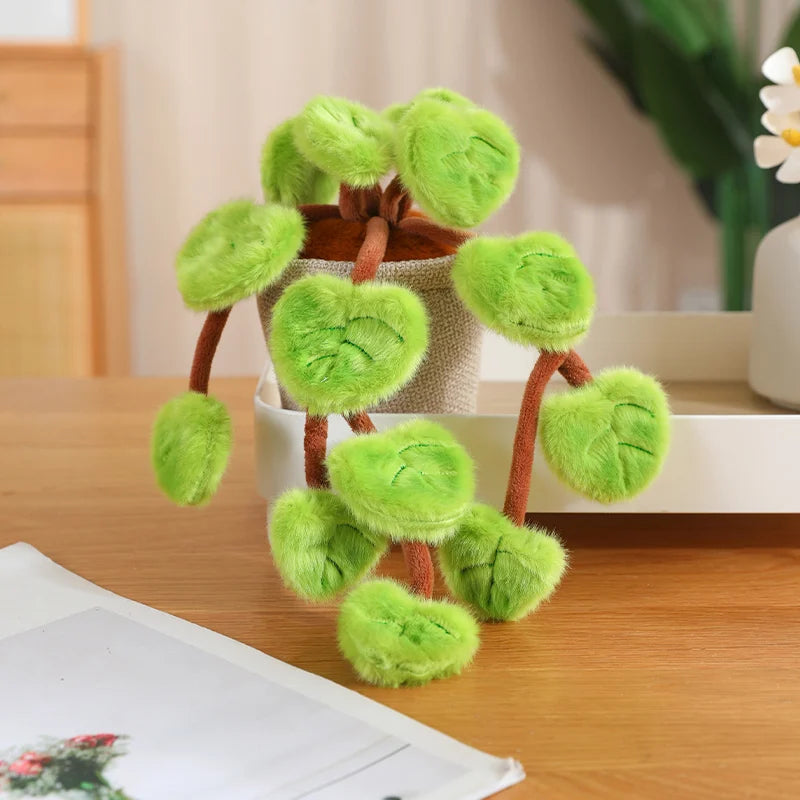 Pothos plant plush 18cm size comparison held in hand