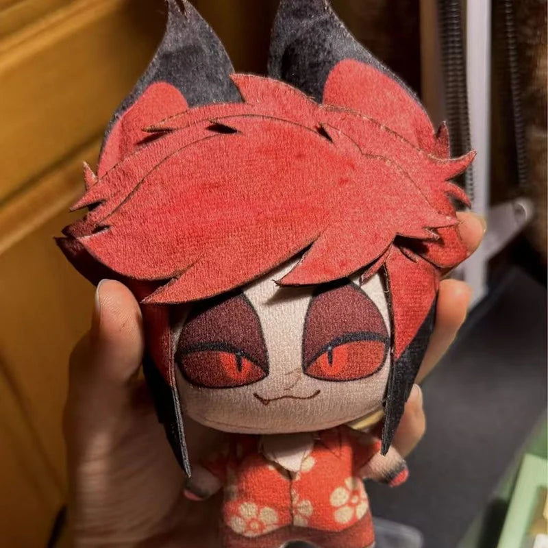 Premium hazbin hotel merch featuring the Overlord Vox plushie.