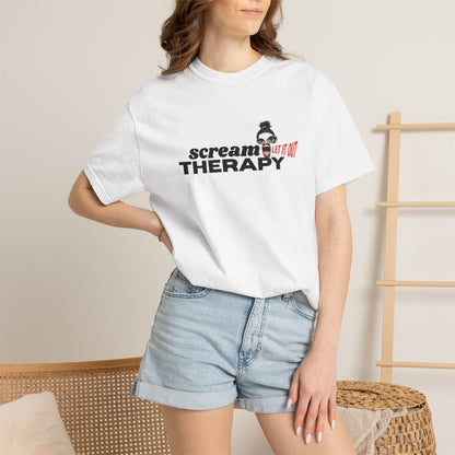 Primal scream aesthetic tee in black – heavyweight ring-spun cotton streetwear