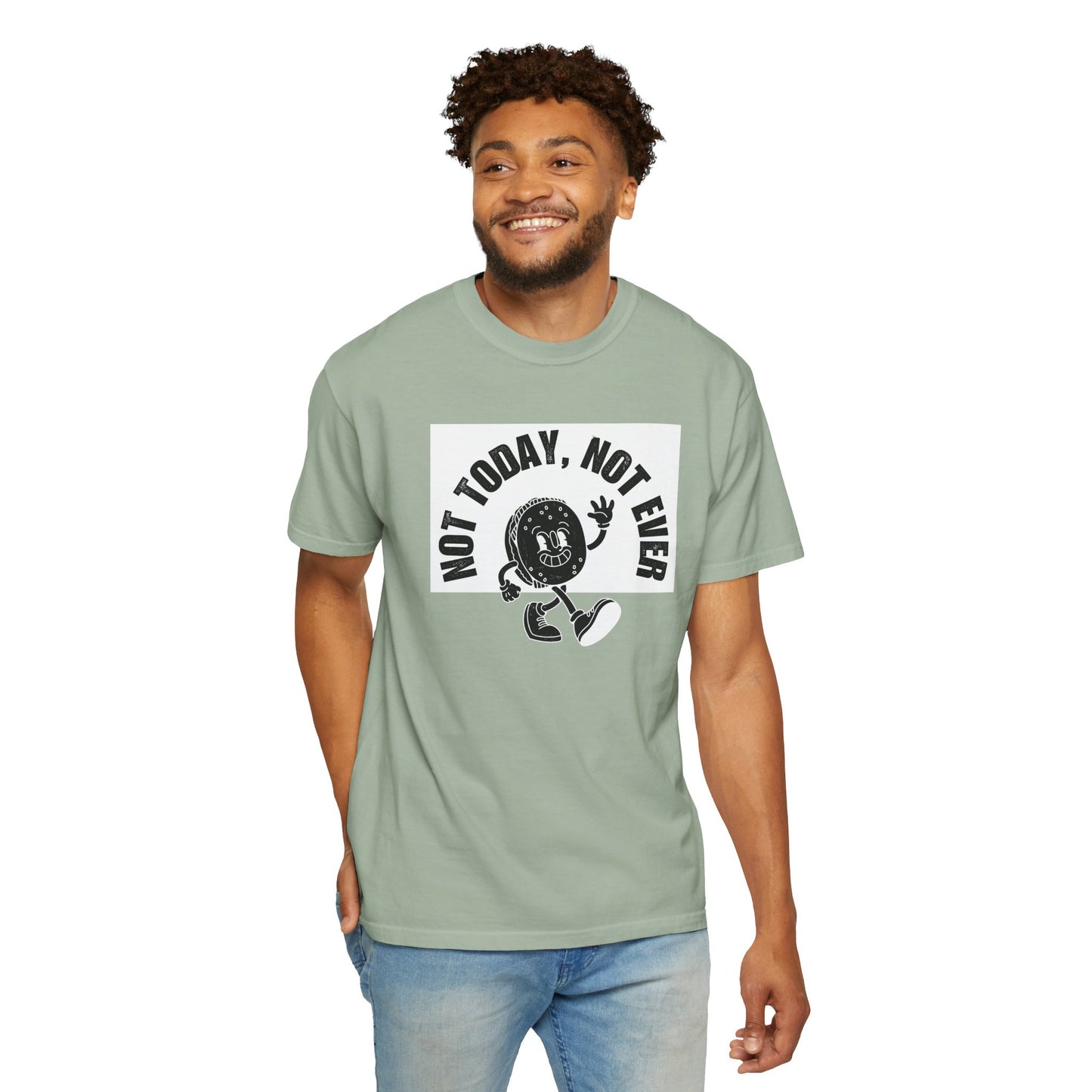 Procrastination shirt with distressed retro coffee character I Void Today graphic